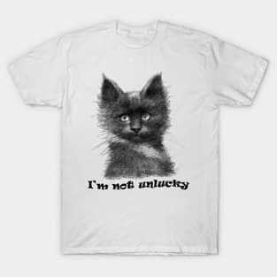 I'm Not Unlucky - Black Kitten sk0135 T-Shirt
